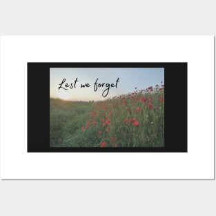 Lest We Forget Poppies Posters and Art